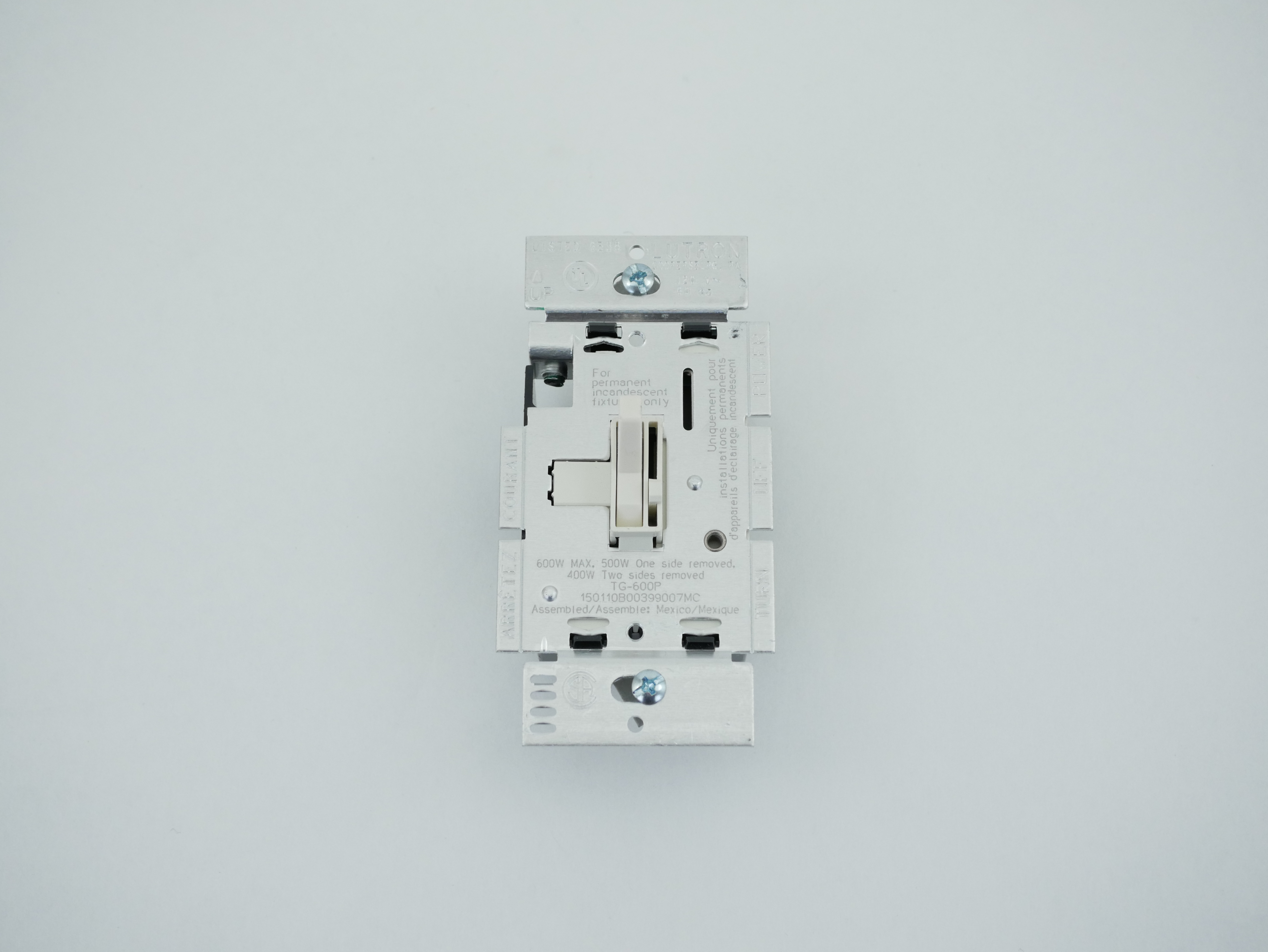 Lutron Toggler Single Pole WHITE Preset Dimmer TG-600P IVORY - Click Image to Close